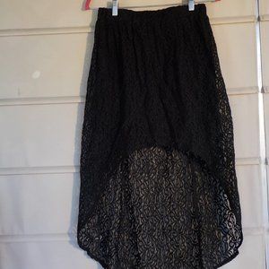 🖐5/$25🖐BoomBoom Jeans Black lace high/low skirt